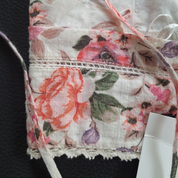 Zara Floral Tie Crop Top - Picture 10 of 13